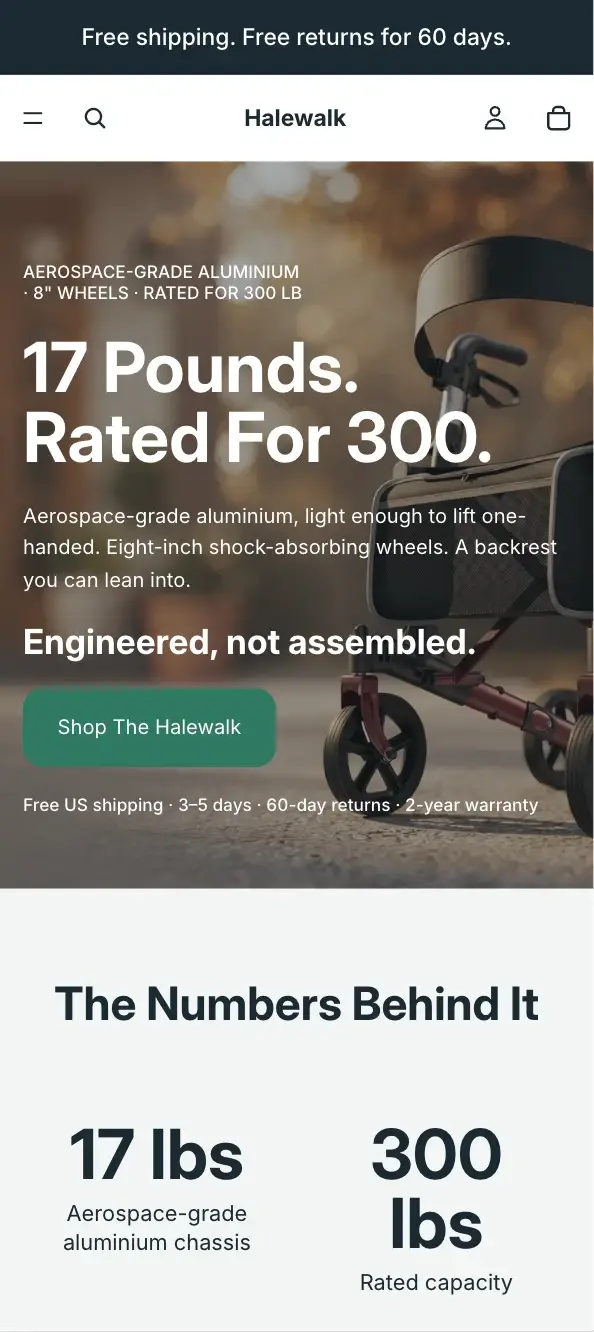 Halewalk: phone screenshot